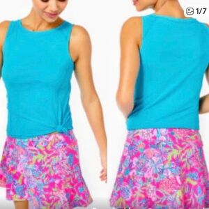 Lilly Pulitzer UPF 50+ Luxletic Corrine Skort Pink Isle Shell Me Something Good